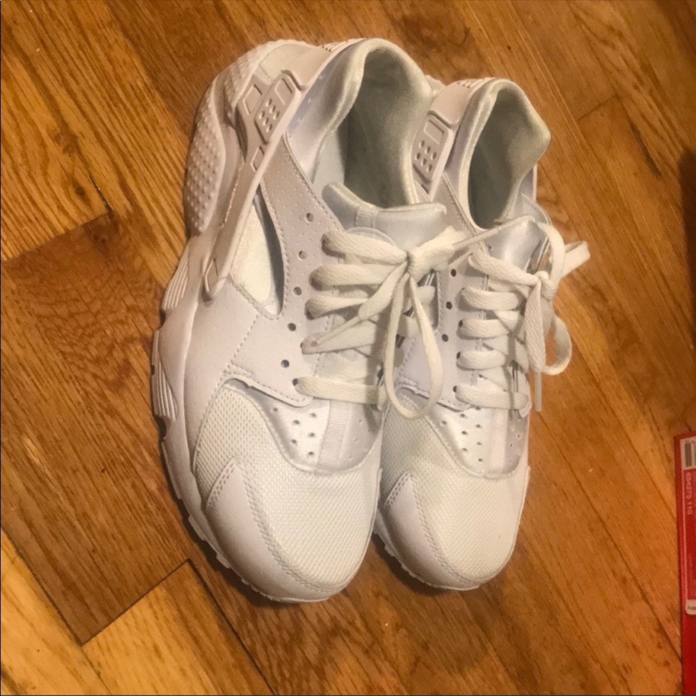 All white nike huarache